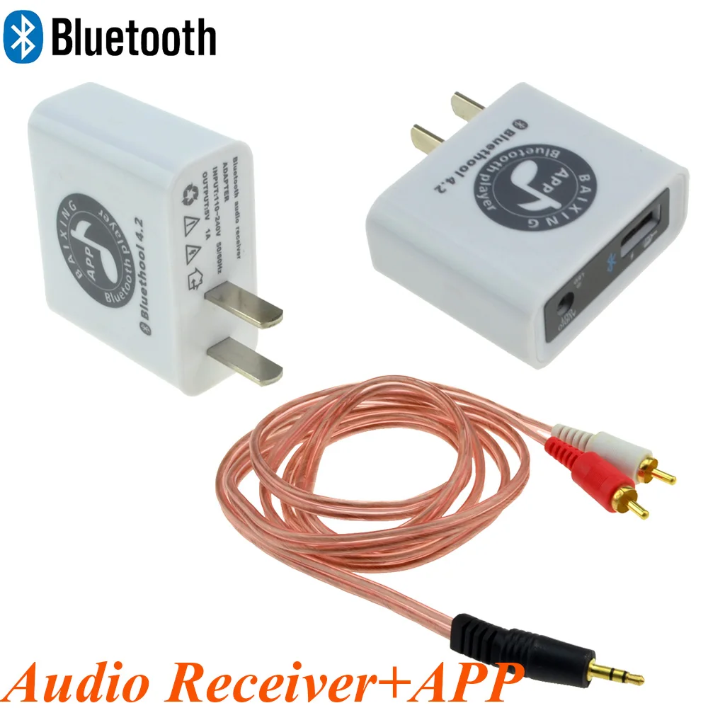 Новейшее зарядное устройство для управления мобильным приложением тип Bluetooth 4,2 аудио приемник беспроводной стерео звуковой модуль AC110~ 220 В 12006010