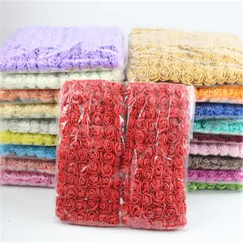 

144pcs 2cm Mini Foam Rose Artificial Flower Bouquet Multicolor Rose Wedding Flower Decoration Scrapbooking Fake Rose Flower