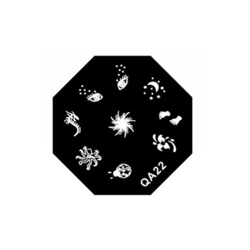 

1 Piece Creative Diy Nail Manicure Tools QA Stamp Stamping Image Plate Template Moon Eyes Reusable QA22