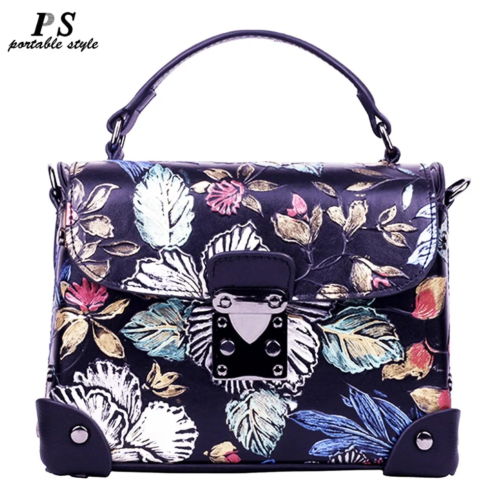 

High Quality Vintage Designer Women Handbag 100% Genuine Leather Bag Small Luxury Female messenger bags Retro sac a main Tote