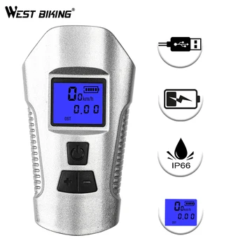 

WEST BKING Bicycle Computer With Bike Light Cycling Wired Speedometer Computer Bike Stopwatch With Lamp And Electric Horn 3 IN 1