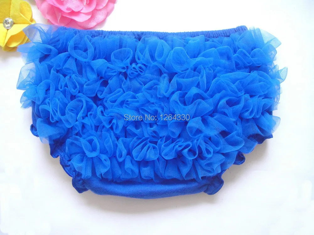 baby girl royal blue chiffon ruffle bloomers toddler baby shorts