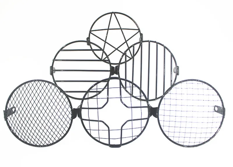 1 шт. 6," металлическая Ретро мотоциклетная фара, сетчатая решетка, маска для Honda, кафе, Racer, запчасти для мотора, сетчатые полосы, звезды