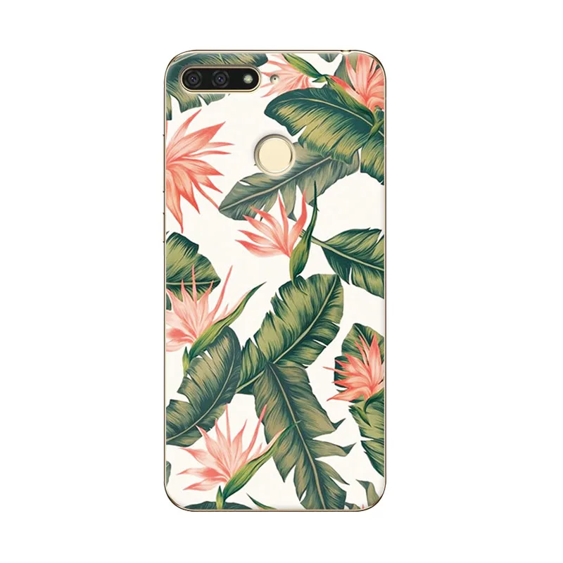 Suave Fundas para Huawei Y6 primer 2018 paisaje funda del teléfono para Huawei Y 6 primer 2018 Capa suave de silicona TPU casos de la cubierta 5,7 \