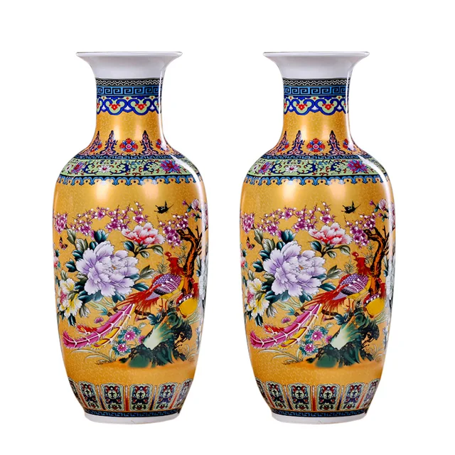 Luxury Jingdezhen Antique Porcelain Enamel Floor Vase Big Vase Chinese Classical Decoration Large Ancient Palace Vases 2