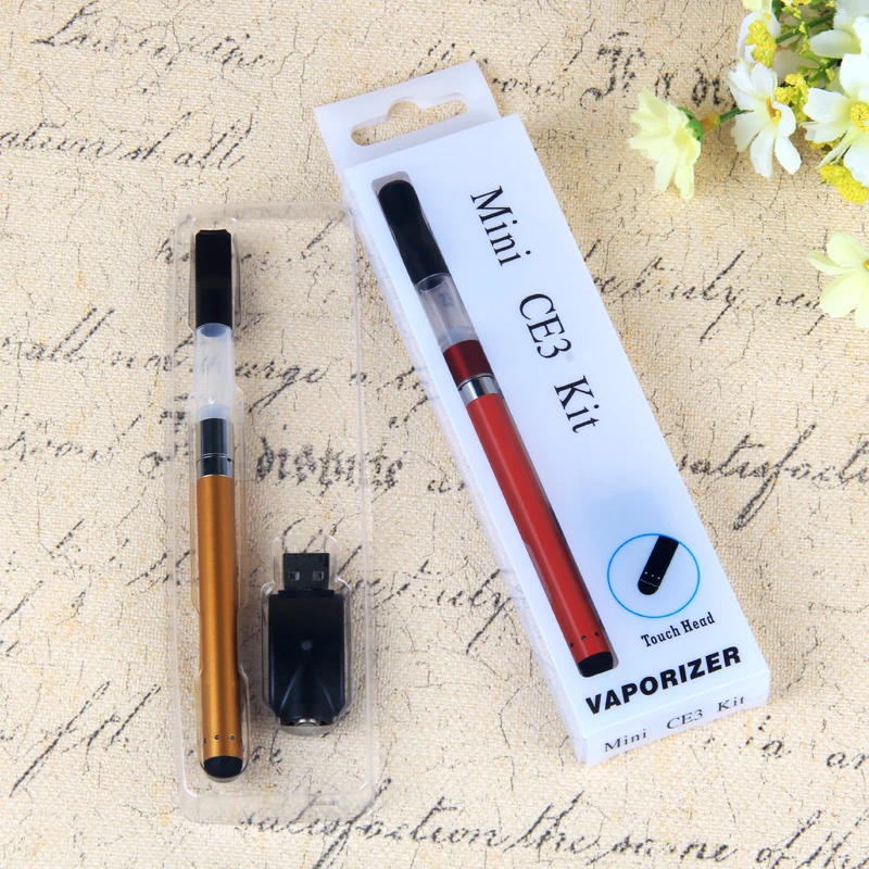 wholesale Mini CE3 Touch Head Vaporizer Kit 280mah Build in Battery 1ml atomizer Empty cartridge touch battery E Cigarettes  (3)
