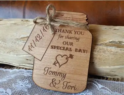 Personalized Mason Jar Wedding Wooden Save The Date Magnets Bridal Personalized Mason Jar Wedding Wooden Save The Date Magnets Bridal Shower Party Favors Company Gifts Thank