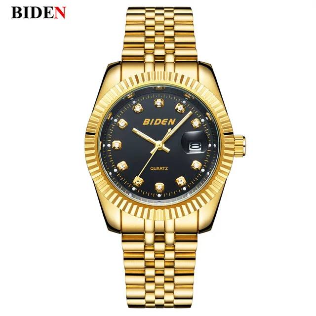 

Mens watches Top Brand Luxury Stainless Steel Watch Date Week Waterproof Men Quartz Watch Business Male Clock Diamond Horloge