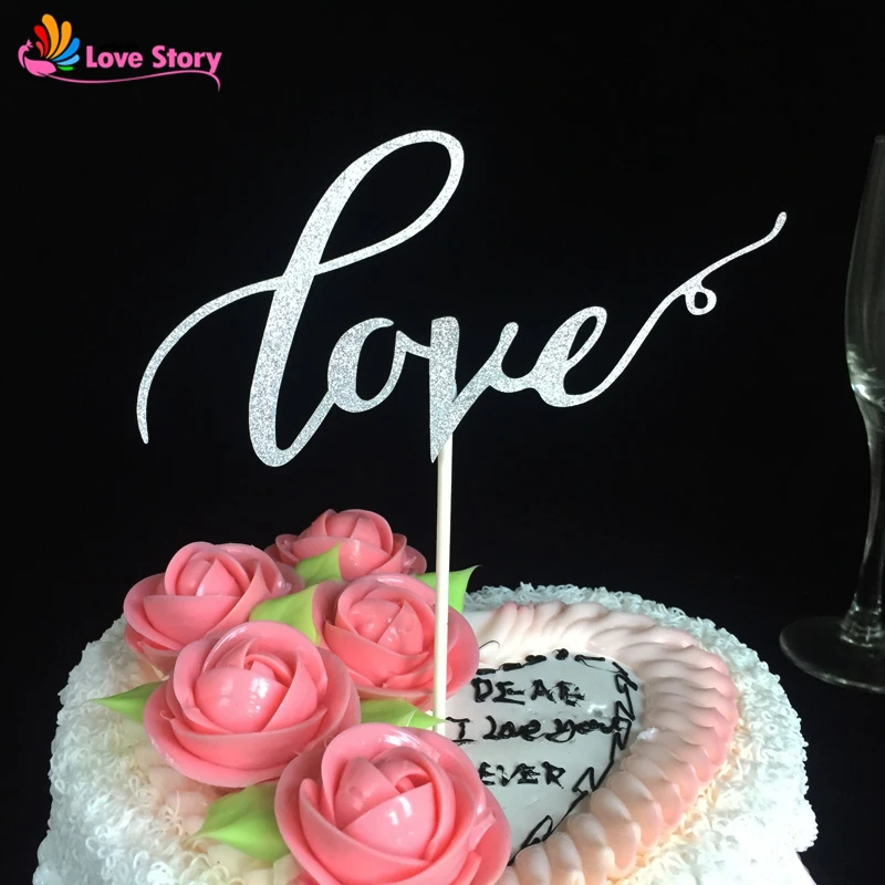 10 Pcs Decoration De Mariage Personnalise Gateau Topper Amour