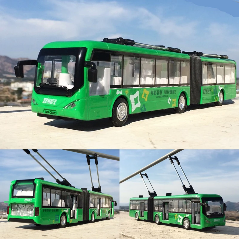 

1:32 alloy pull back double bus high simulation city bus model vehicles metal diecasts flashing musical boy toys free shipping