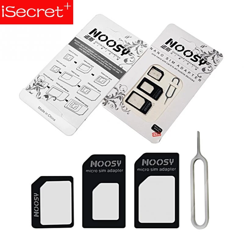 Для iPhone 4/4S для нано сим-карта преобразования 5/5S/5C 4 в 1 NANO SIM адаптер с игла