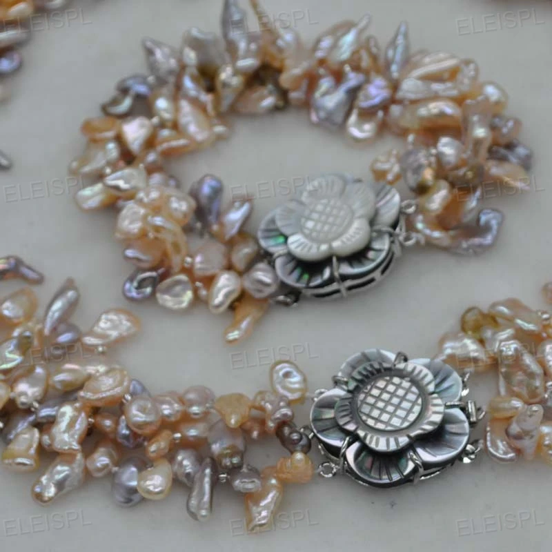 Новые индийские ювелирные изделия бижутерия, Ожерелье Набор чудесный ручной работы настоящий природный жемчуг наборы ожерелье и браслет жемчужное ожерелье Reborn
