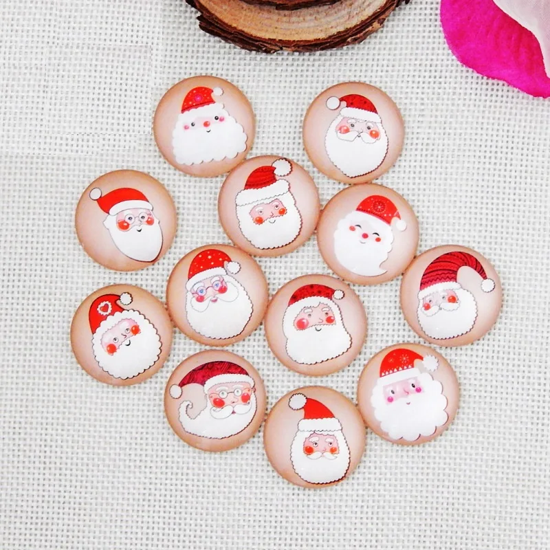 

12mm Christmas Decorations Crystal Glass Brads Paper Craft Scrapbooking Accessory New Year Cards Invitations Valentine's Gift