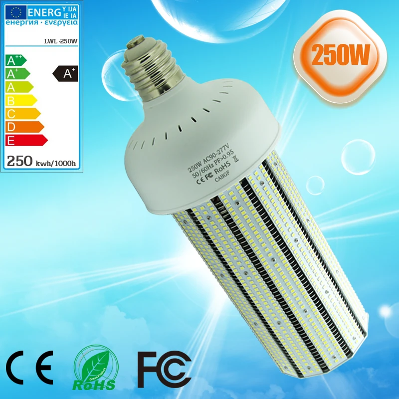 High Lumen LED Corn Cob Light Bulbs 250 Watts 1000W metal halide