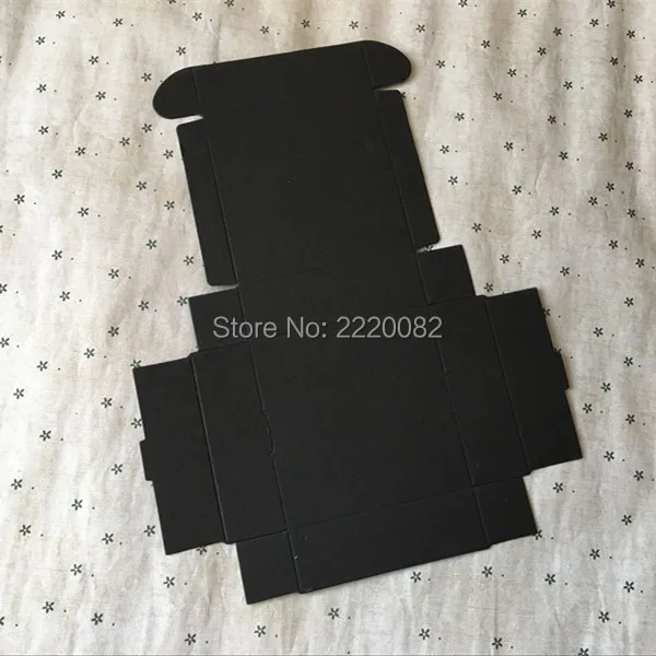 50 шт. лот 7x7x2.2 см черная матовая бумага упаковочная коробка/полезные косметика коробка/квартира cardcase/влагостойкий коробка конфет