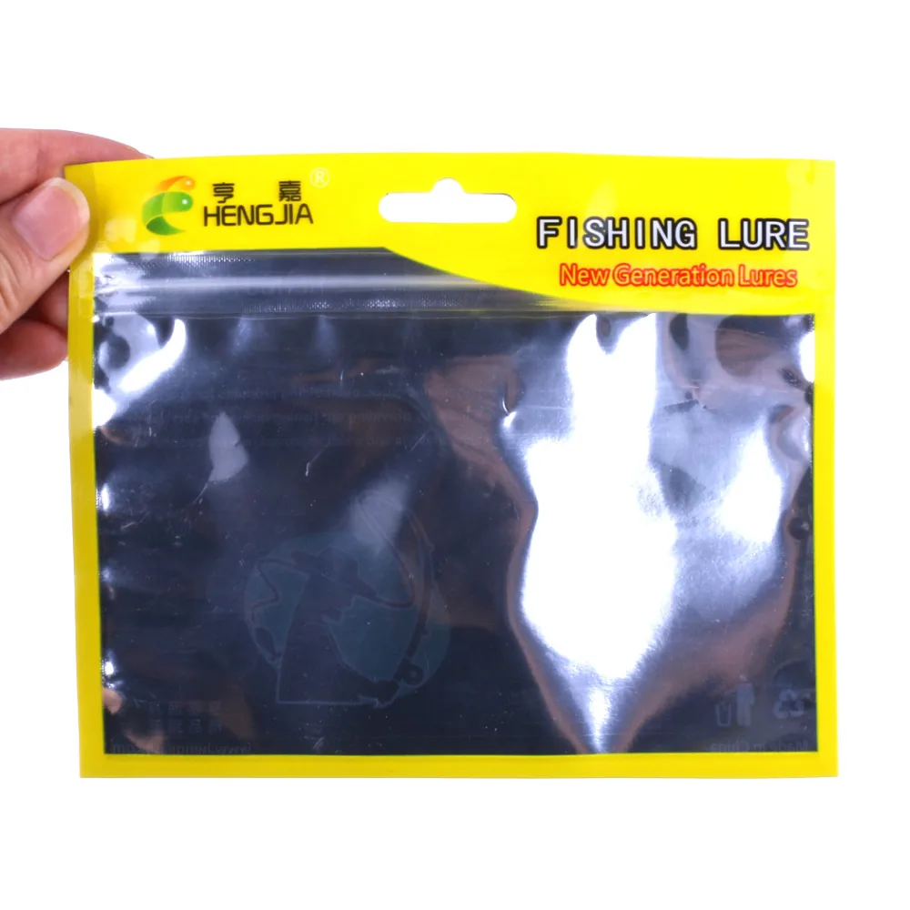 100pcs Fishing Lures Bag Ziplock 13*16cm Self Seal Zipper Plastic Retail Packing Poly Bag