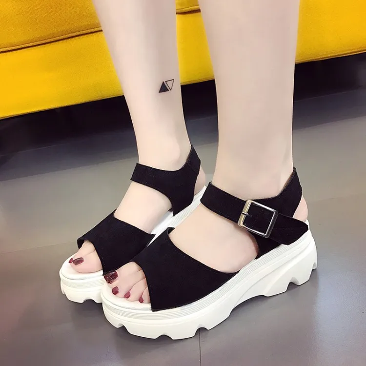

2017 summer fashion sandals Roman shoes student shoes fish mouth