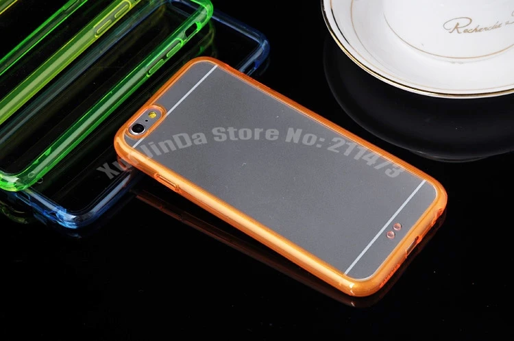 Claro de Tpu para Iphone 2 em 1 4.7 de Polegada de Telefone Tpu + Capa Lote Fino Colorido Transparente Case 6 Voltar Dura pc Via Dhl 100 Pçs - 10 iphone 6 4.7 de polegada de Telefone