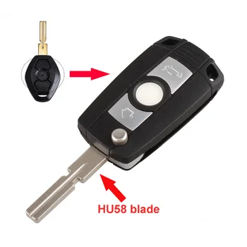 

Modified Folding Flip Car Key Shell Case for BMW 3 5 7 Series 1998-2005 X5 Z3 Z4 330 330i 525 525i 2001-2004 E38 E39 E46