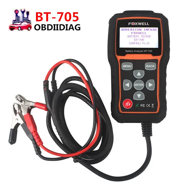 FOXWELL BT705 анализатор батареи проверка здоровья обнаружение ошибок запуска и
