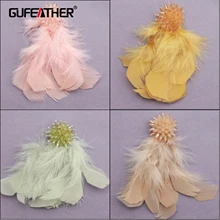 GUFEATHER L197, перьевые кисточки, ювелирные аксессуары, ручная работа, подвески, ювелирные изделия, изготовление ювелирных изделий, серьги diy, кисточка, 4 шт./партия