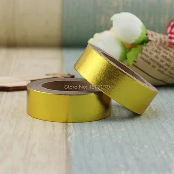 

1pcs gold solid Foil Washi Tape Stationery Diy Scrapbooking Photo Album Kawaii Scrapbook tape
