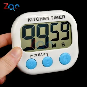 

Large LCD Digital Timers Kitchen Timer Cooking Timer Count Up Down Alarm Clock 24 Hours with Stand