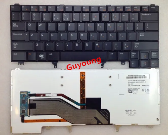 

English Backlit Keyboard for DELL E6420 E5420 E5430 E6220 E6320 E6330 E6420 E6430 E6430ATG E5420M E6430S xt3 E6440 e6230 US