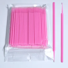 100 шт Одноразовые кисти для макияжа ватные палочки для татуажа маленький острый наконечник для чистки мягк тампон палочки для вышивания