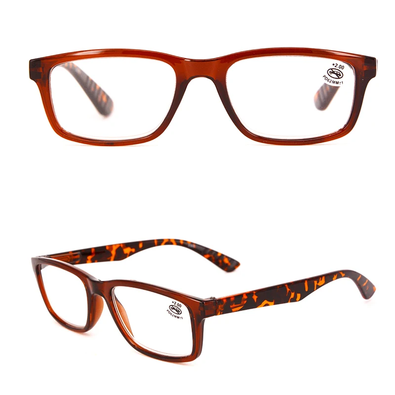 

Cheap Plastic Reading Glasses for women and men Black Big Square Readers Discount with pouch Tortoise Travel Clear Optical Glass