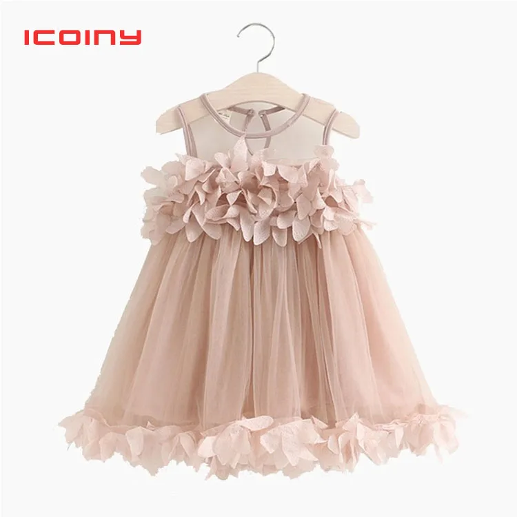 Платье принцессы для девочек детский летний костюм для крещения для детей возрастом 2, 3, 4, 5, 6, 7 лет, трапециевидная Повседневная праздничная одежда