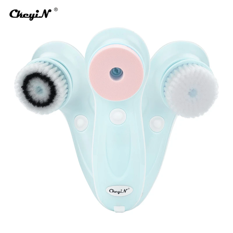 

3 in 1 Facial cleansing Brush Set for Skin Cleaning & Exfoliating with 3 Clean Heads Multifunctional Electric Face Care Tool P49