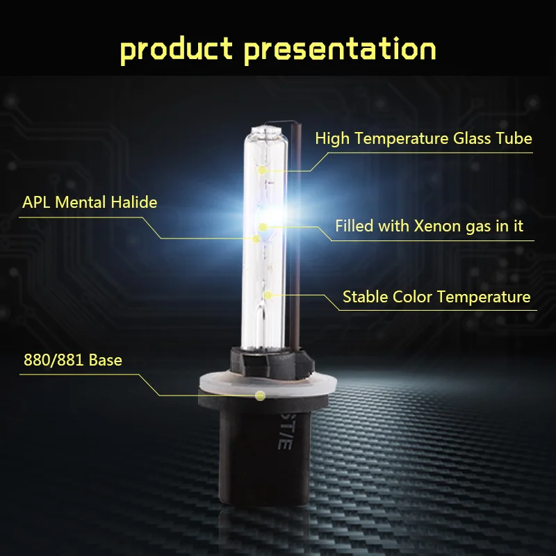 2 шт. 880 881 HID Ксеноновые Сменные лампы пара-H27 авто головной светильник автомобильный светильник источник 12 в 35 Вт 55 Вт лампа белый 3000 К~ 6000 К D030