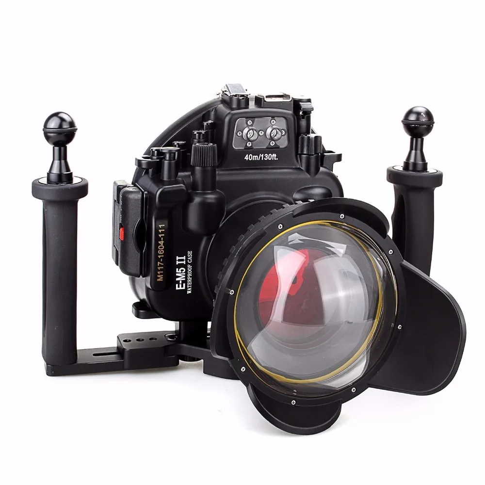 Meikon 40M/130ft Waterproof Underwater Camera Housing Diving Case for