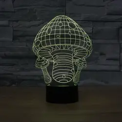 Wenhsin Новый гриб Usb 3D свет красочный сенсорный Зарядка светодиодный визуальный свет подарок атмосферная настольная лампа