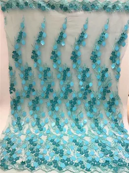 

Fashionable 3D appliques French net lace fabric nice tulle lace cloth PDN108(5yards/lot) many color