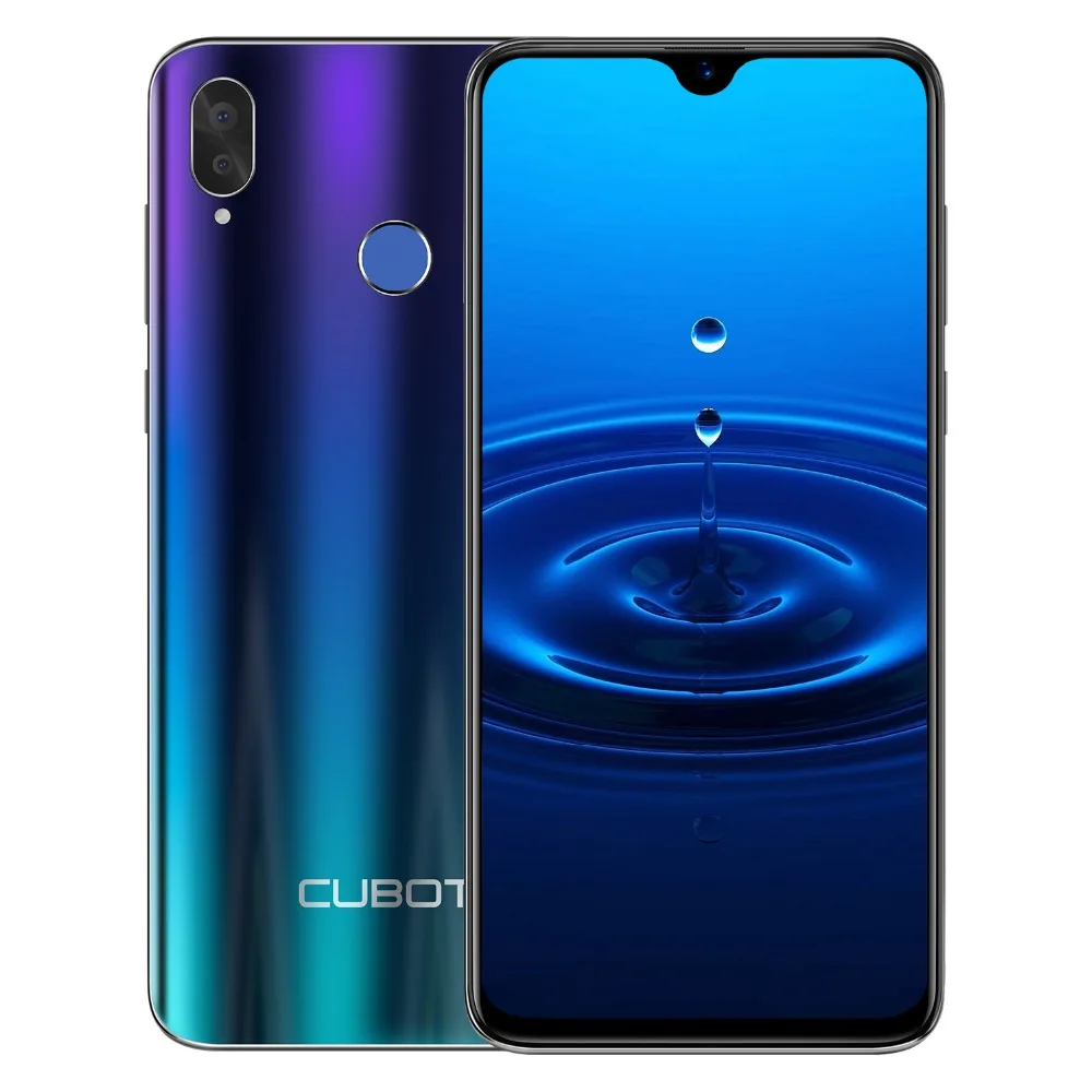 

Cubot R15 Android 9.0 2GB 16GB Quad Core MT6580P Smartphone 6.26'' 19:9 Water-Drop Screen Fingerprint Dual Rear Camera 3000mAh