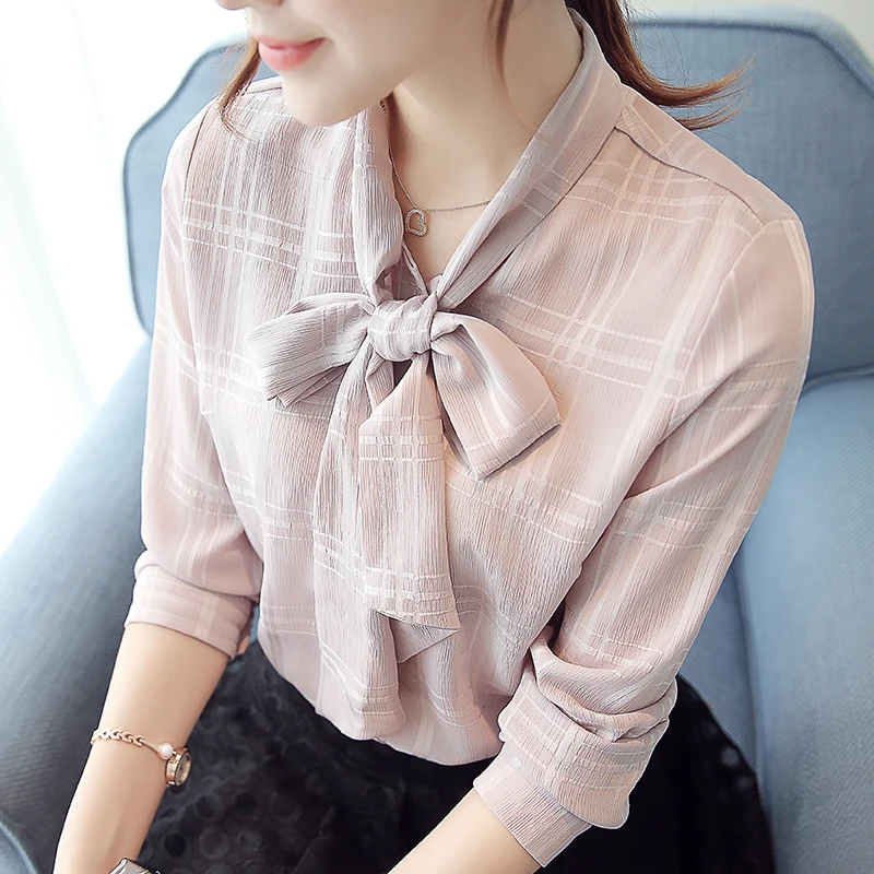 Ciyesay Blusas Mujer De Moda 2018 Chiffon Pink Autumn Long Sleeve Shirts Womens Tops And Blouses Blusas Femininas Elegante Blouses