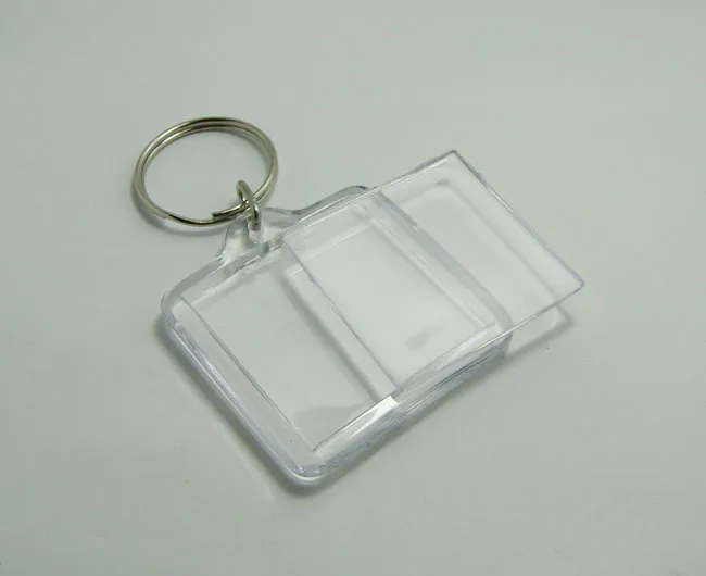Wholesale 1000pcs Square Blank Acrylic Keychains Insert Photo plastic