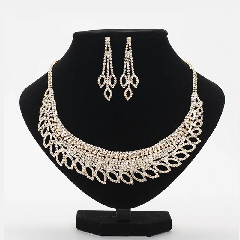

Liffly Dubai Gold Jewelry Sets For Women Necklace Earrings Set Charm Bridal Jewelry Indian Wedding Jewelry Accessories