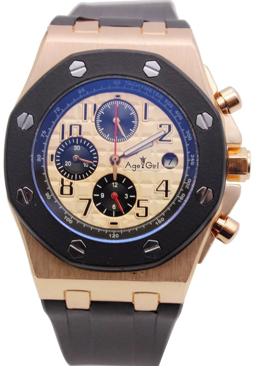 

Luxury Brand New Automatic Mechanical Steel Mens Watches Rose Gold Black Rubber Chronograph Lebron James Sports Gents Watches