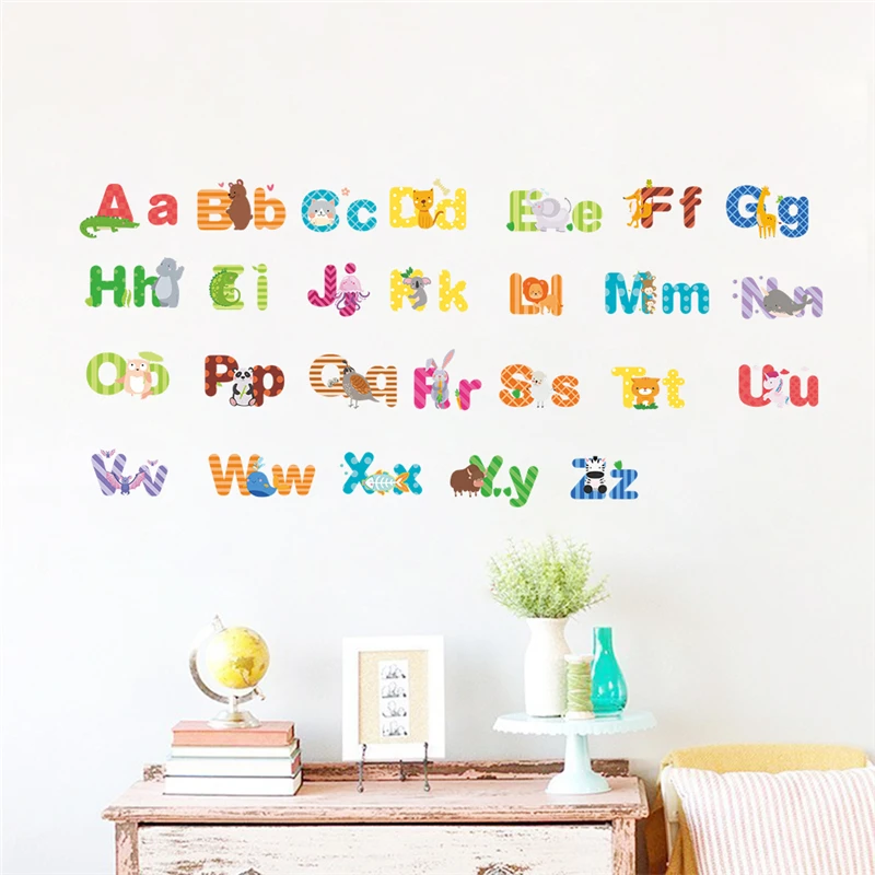 alphabet wall decals for playroom