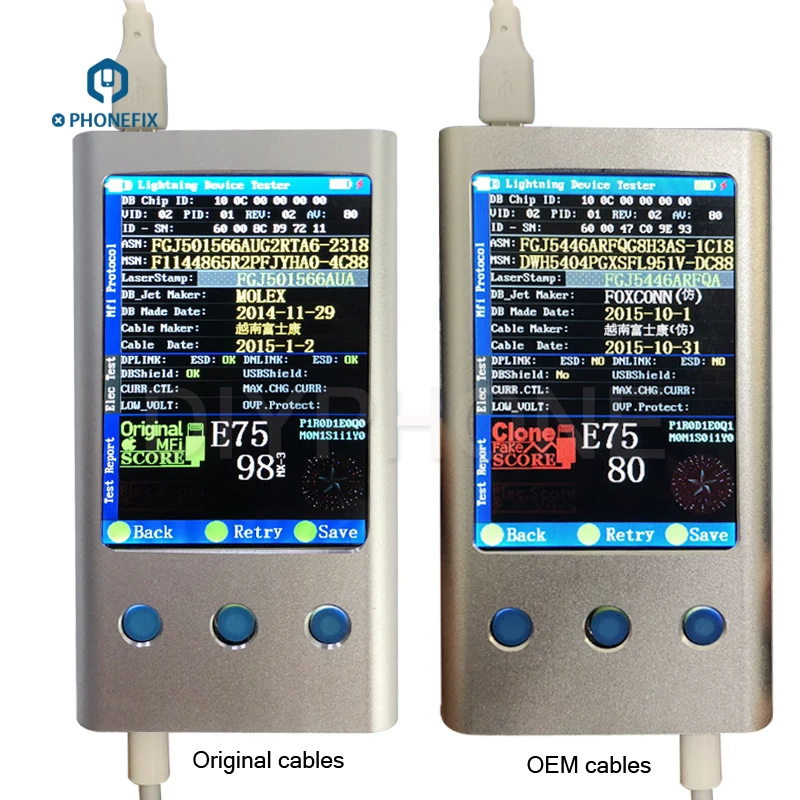 Lightning data cable diagnostic tester programmer (1)