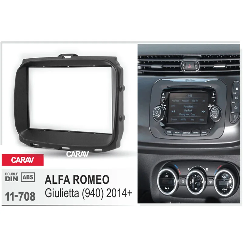 

CARAV 11-708 Car Radio Fascia Panel for ALFA ROMEO Giulietta (940) 2014+ Stereo Fascia Dash CD Trim Installation Kit