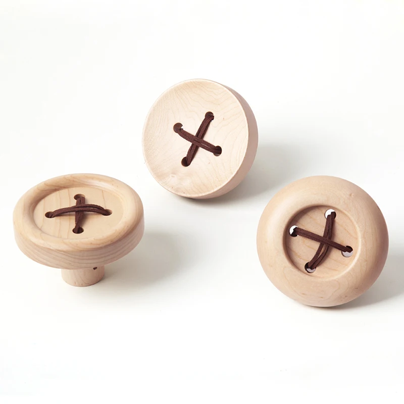 

Wood Robe Hooks Wall Decoration Oak Wood Button Hanging Shelf Rack Clothes hanger Northern Europe Coat Hook