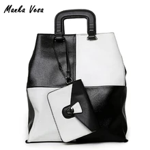 Manka vesa panelled patchwork mujeres cubren los bolsos monederos conjunto grande de cuero bolsa de asas de hombro sac femme principal de marca