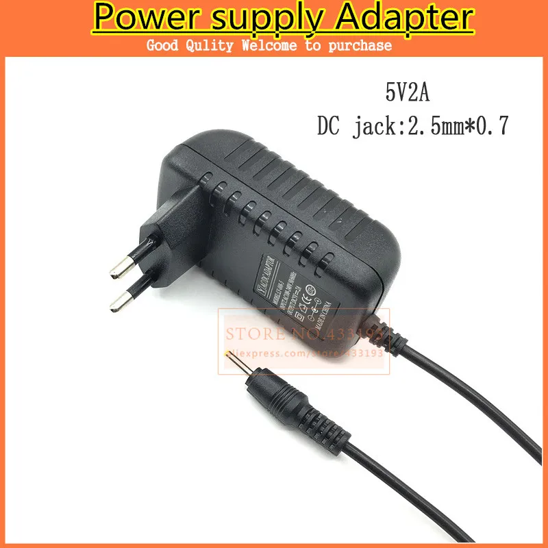

Brand new high quality dc 5v 2a 2000mA power supply universal adapter 2.5*0.7 EU plug E-book