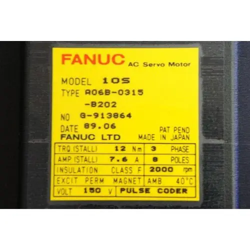 FANUC AC servo motor A06B-0315-B202