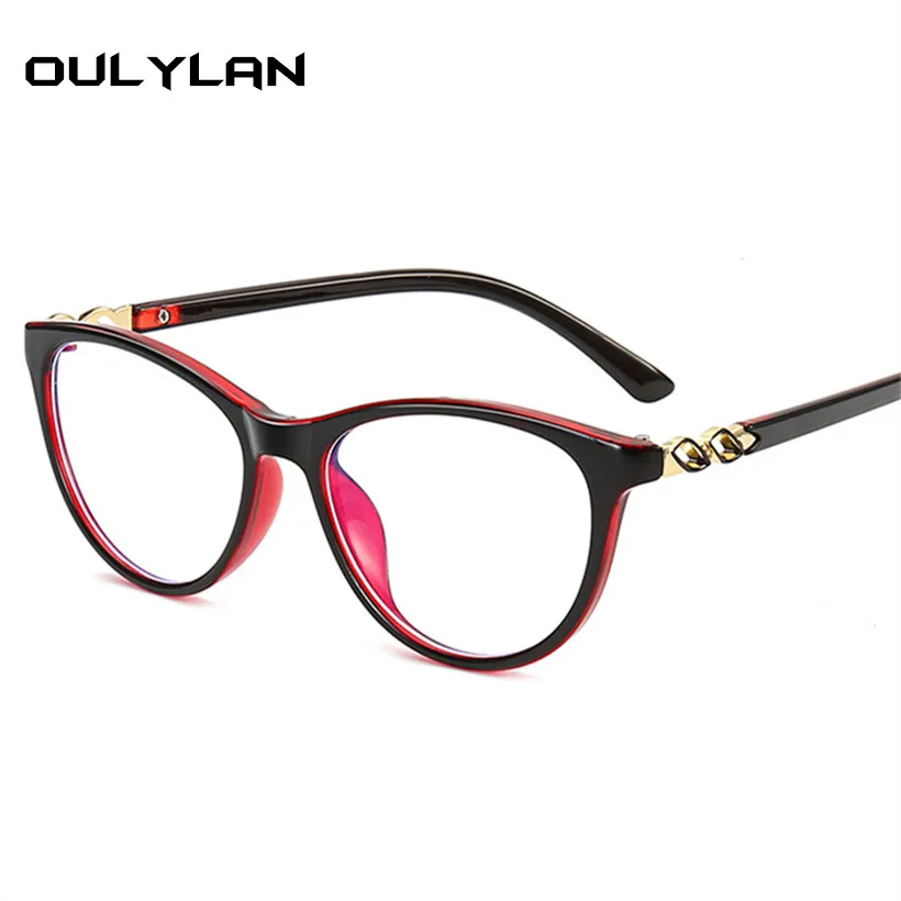 

Oulylan Anti blue light Glasses Women Fashion Elegant Myopia Eyeglasses Frames Transparent Optical Eyewear Computer Goggles
