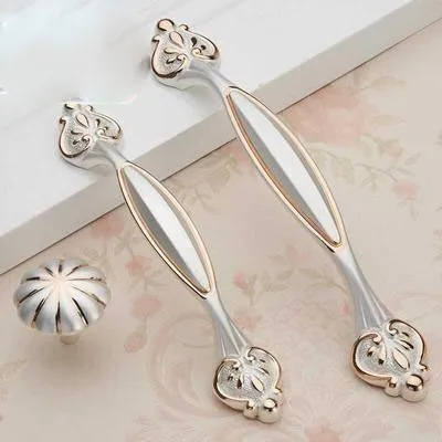 

Door Pulls Knob White Gold Drawer Pulls Handle Dresser Handle / Kitchen Cabinet Pulls Handle Knob Decoration Hardware